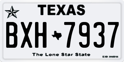 TX license plate BXH7937