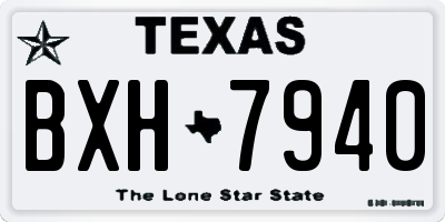TX license plate BXH7940