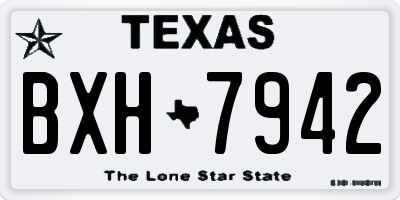 TX license plate BXH7942