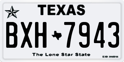 TX license plate BXH7943