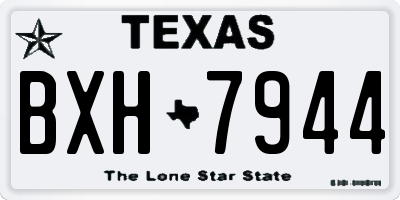 TX license plate BXH7944