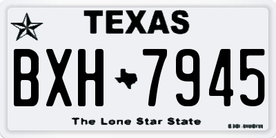 TX license plate BXH7945