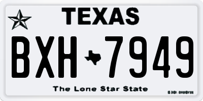TX license plate BXH7949