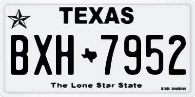TX license plate BXH7952