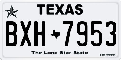 TX license plate BXH7953