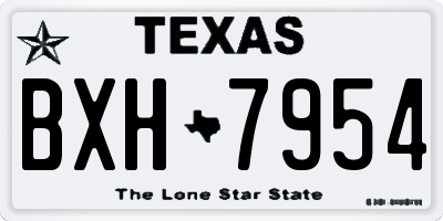 TX license plate BXH7954