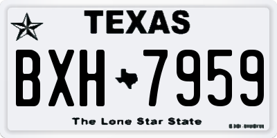 TX license plate BXH7959