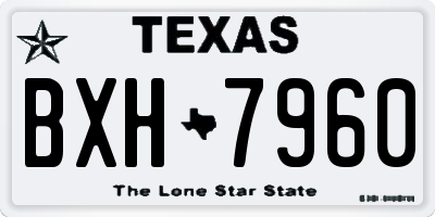 TX license plate BXH7960