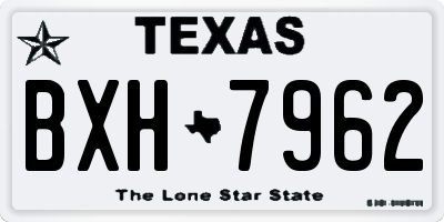 TX license plate BXH7962
