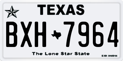 TX license plate BXH7964