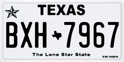 TX license plate BXH7967