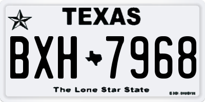 TX license plate BXH7968