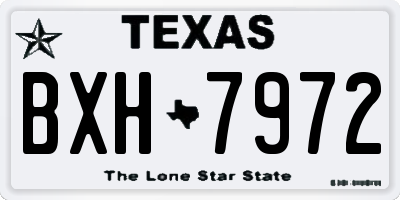 TX license plate BXH7972