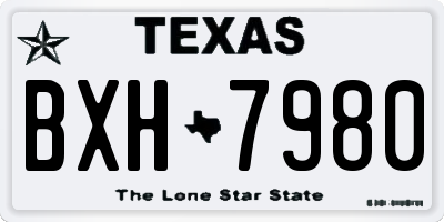 TX license plate BXH7980