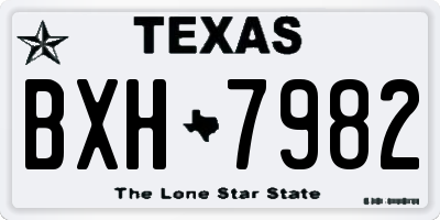 TX license plate BXH7982
