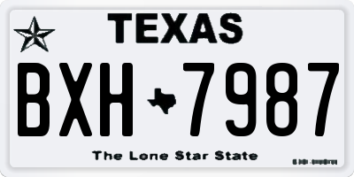 TX license plate BXH7987
