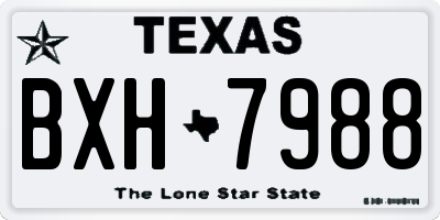 TX license plate BXH7988
