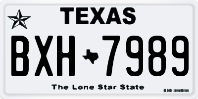TX license plate BXH7989