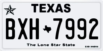 TX license plate BXH7992