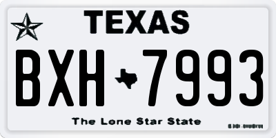 TX license plate BXH7993