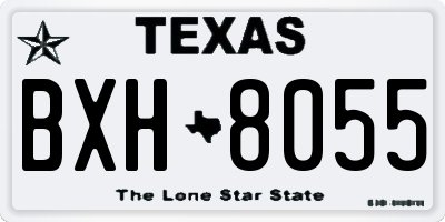 TX license plate BXH8055