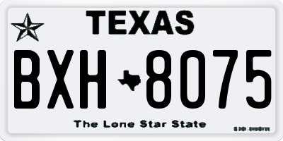 TX license plate BXH8075