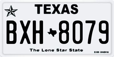 TX license plate BXH8079