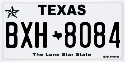 TX license plate BXH8084