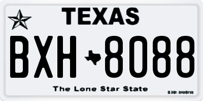 TX license plate BXH8088