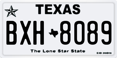 TX license plate BXH8089