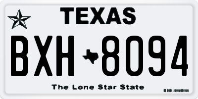 TX license plate BXH8094