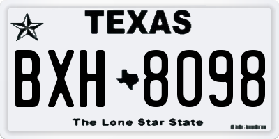 TX license plate BXH8098