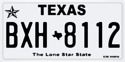 TX license plate BXH8112