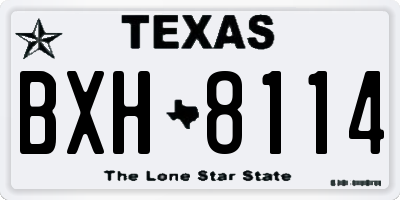 TX license plate BXH8114