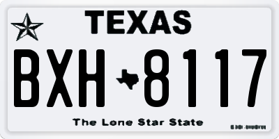 TX license plate BXH8117