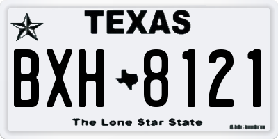 TX license plate BXH8121