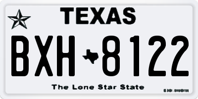 TX license plate BXH8122