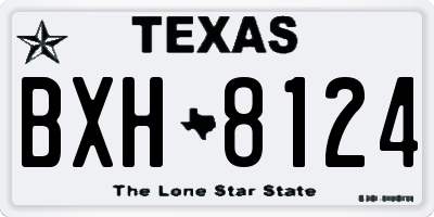 TX license plate BXH8124