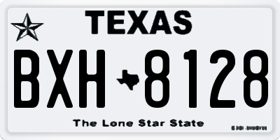 TX license plate BXH8128