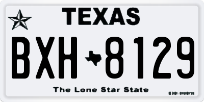 TX license plate BXH8129