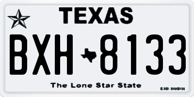 TX license plate BXH8133