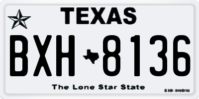 TX license plate BXH8136