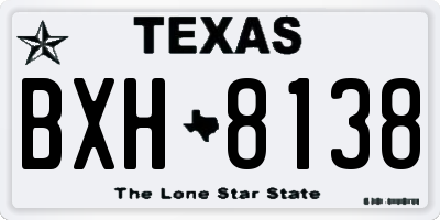 TX license plate BXH8138