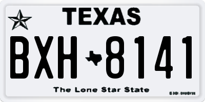 TX license plate BXH8141