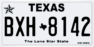 TX license plate BXH8142