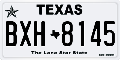 TX license plate BXH8145