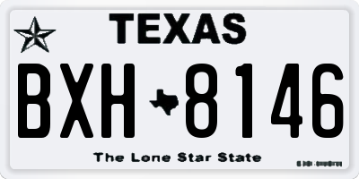 TX license plate BXH8146