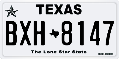 TX license plate BXH8147