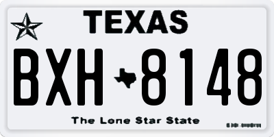 TX license plate BXH8148