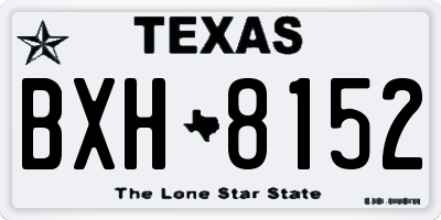 TX license plate BXH8152